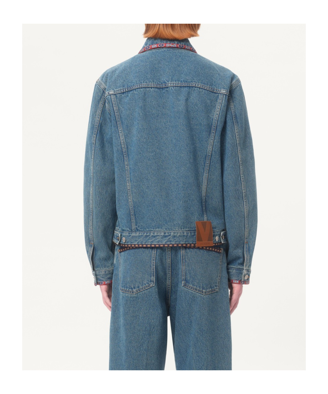 Valentino Denim Jackets Embroideries In Medium Blue