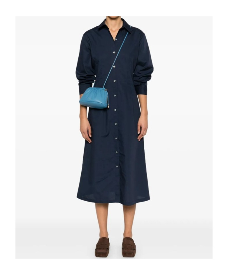 Theory Good Linen Short-sleeve Button-front Midi Shirt Dress In Black