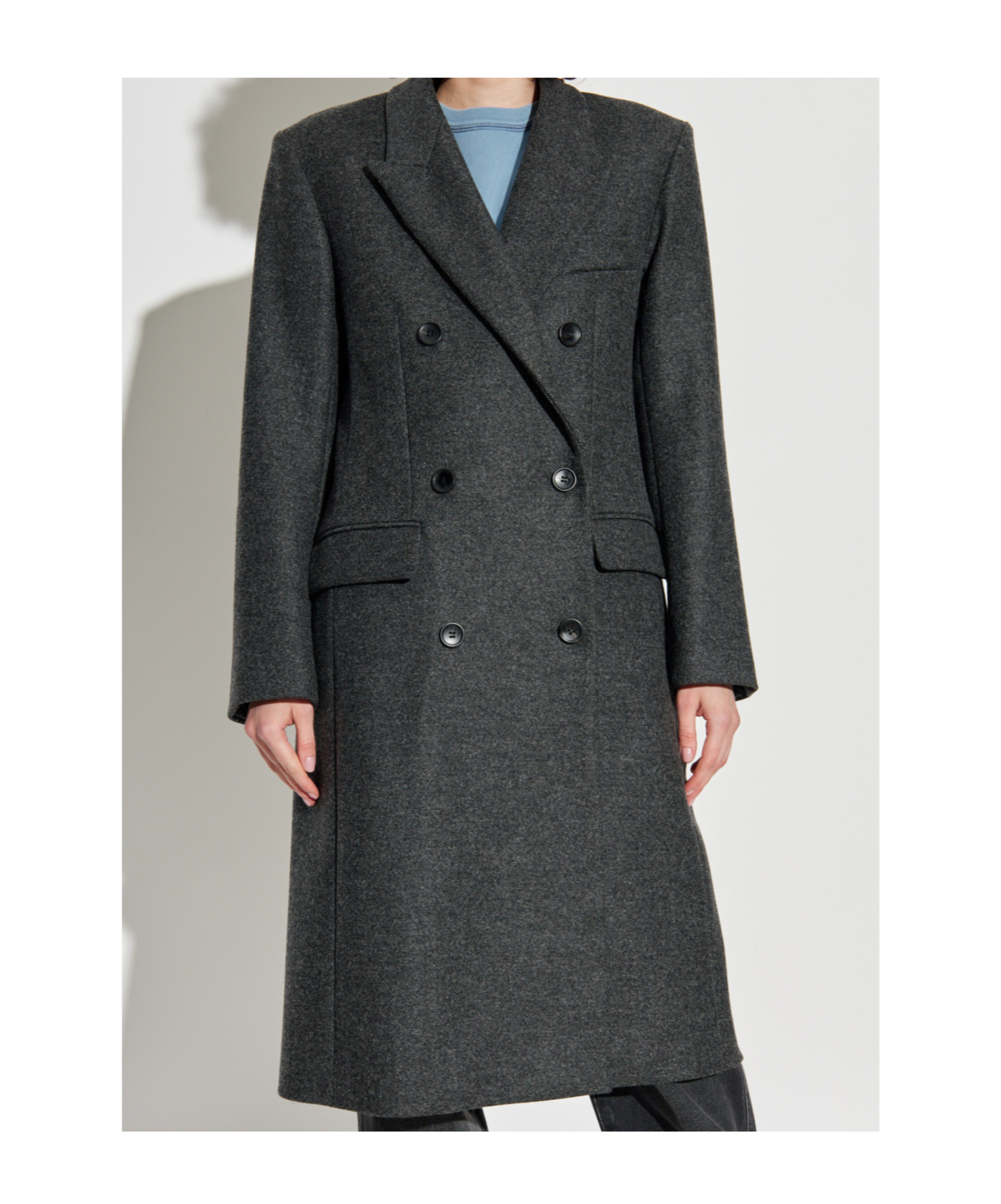 Isabel Marant Irene Double-breasted Wool-felt Coat In Black