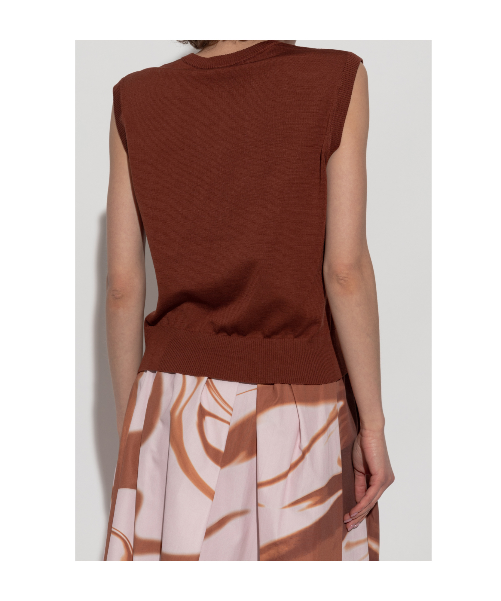 Shop Dries Van Noten Sleeveless Vest In Brown