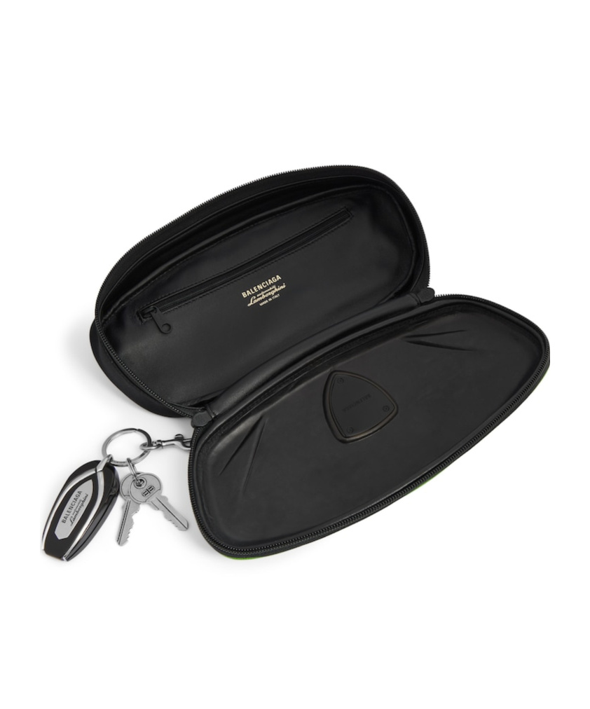 Balenciaga Men's Automobili Lamborghini Clutch With Charms In Green