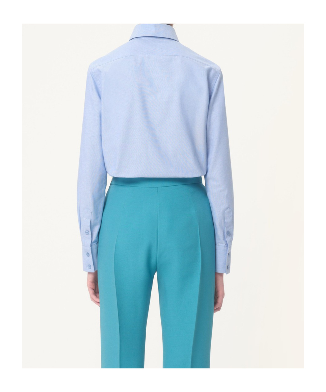 Valentino Light Blue Shirt With Jewelled Buttons In Blue