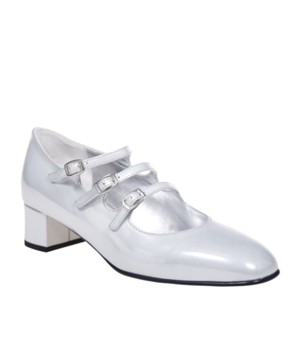 Shop Carel Paris High-heeled Mary Jane Shoes In White
