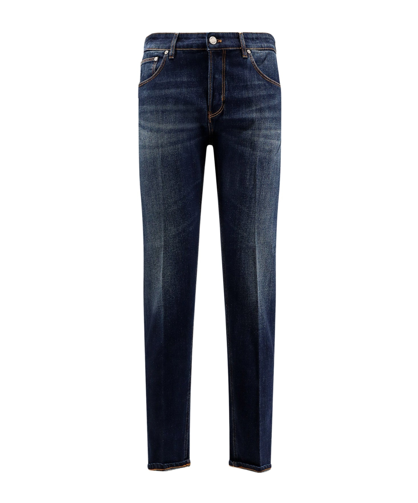 Pt Torino Denim Trousers With Belt Loops In Blue