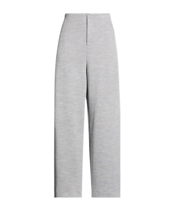 Max Mara High-waisted Straight-leg Knit Cropped Trousers In Gray