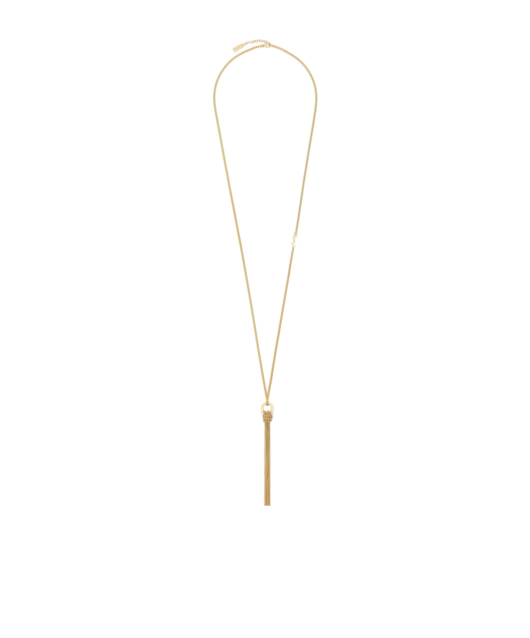 Saint Laurent Cassandre Necklace In Yellow