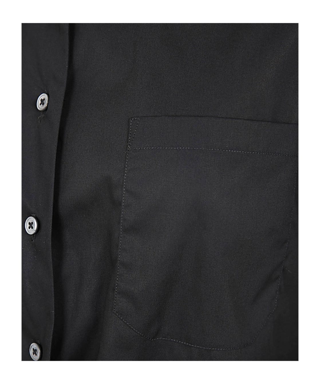 Ann Demeulemeester Jula Dropped Shoulder Shirt Popeline Black In Black