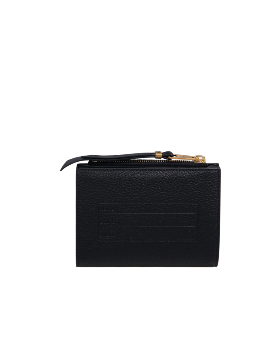 Balenciaga Carrie Bi-fold Coin Card Holder In Black