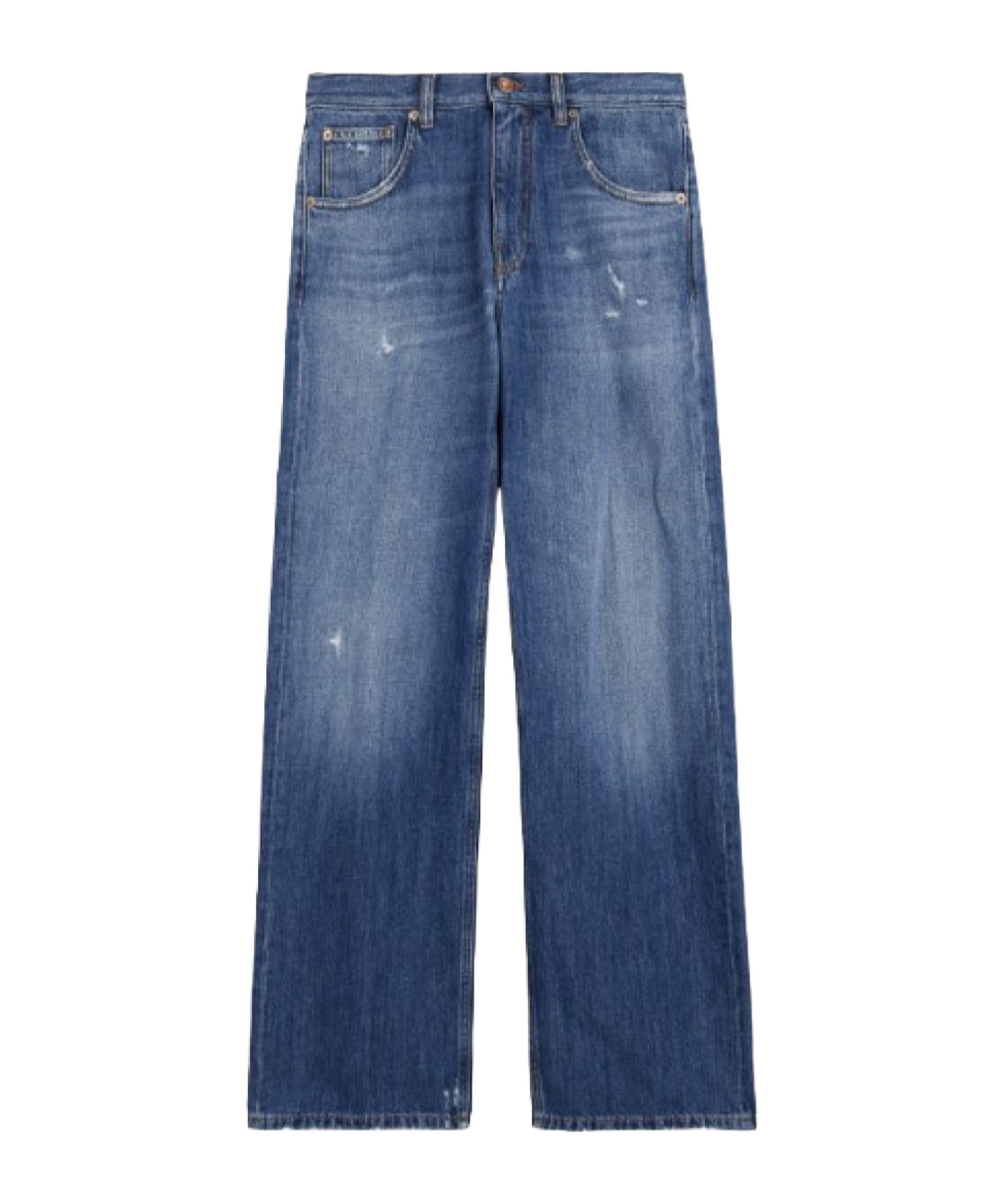 Aspesi Five Pairs Of Jeans In Blue