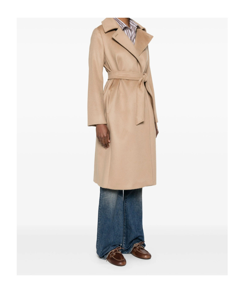 Max Mara Madame Virgin Wool And Ecru Cashmere Coat