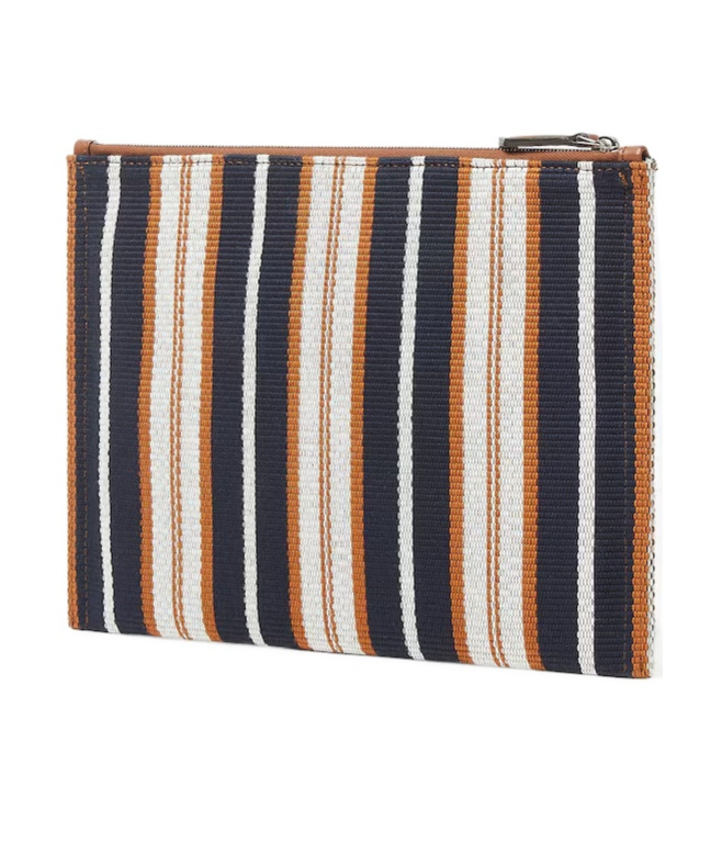 Fendi Multicolour Striped Canvas Pouch