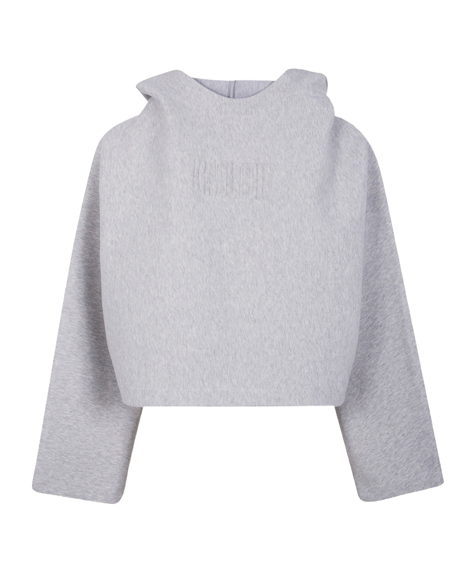 Jean Paul Gaultier Cropped Hoodie In Gray