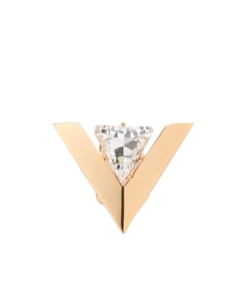 Valentino Je Les V-metal And Crystal Earrings In Gold