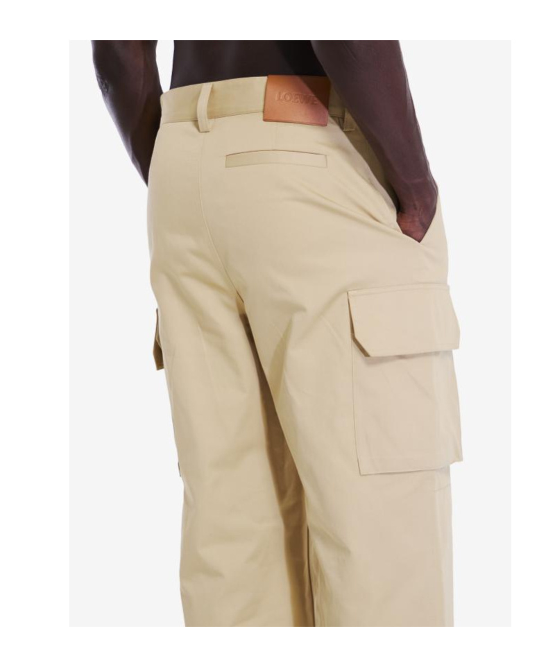 Loewe Logo Tooling Casual Pants In Nude