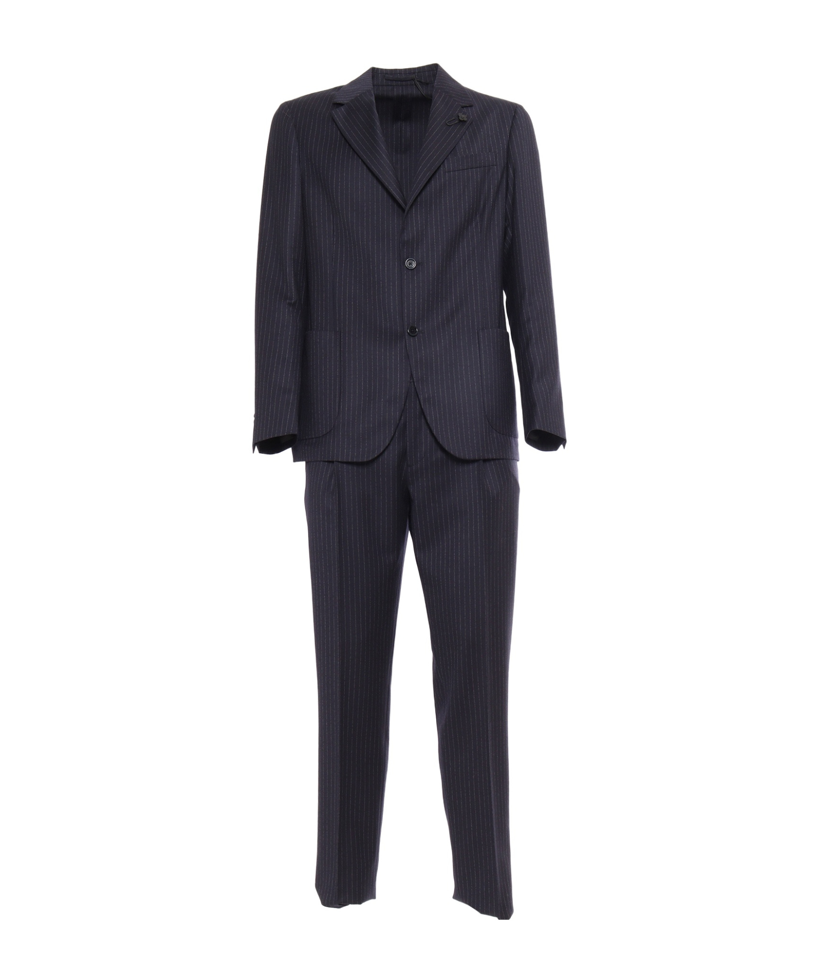 Shop Lardini Long-sleeved Suit In Black