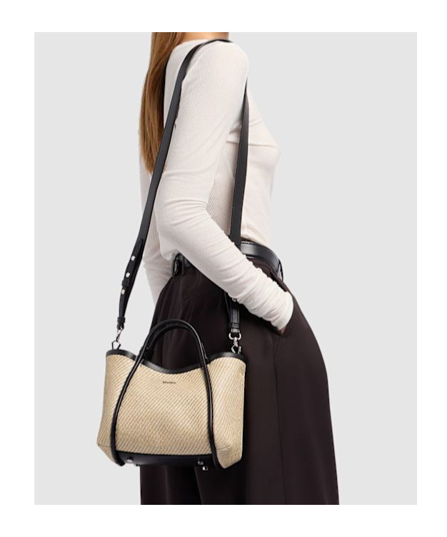 Max Mara Xs Summer Marin Raffia Effect Bag