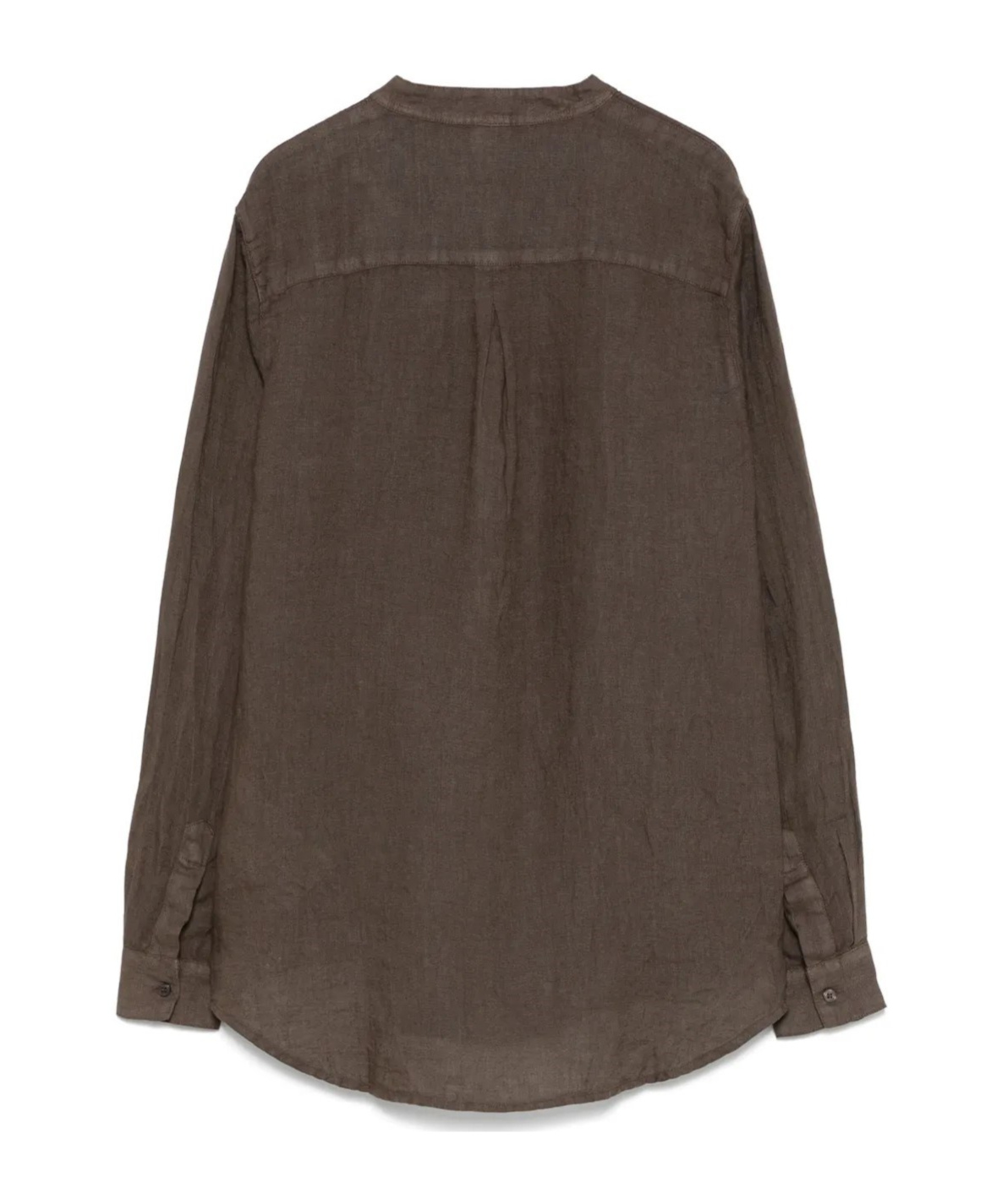 Fay Linen Shirt In Brown