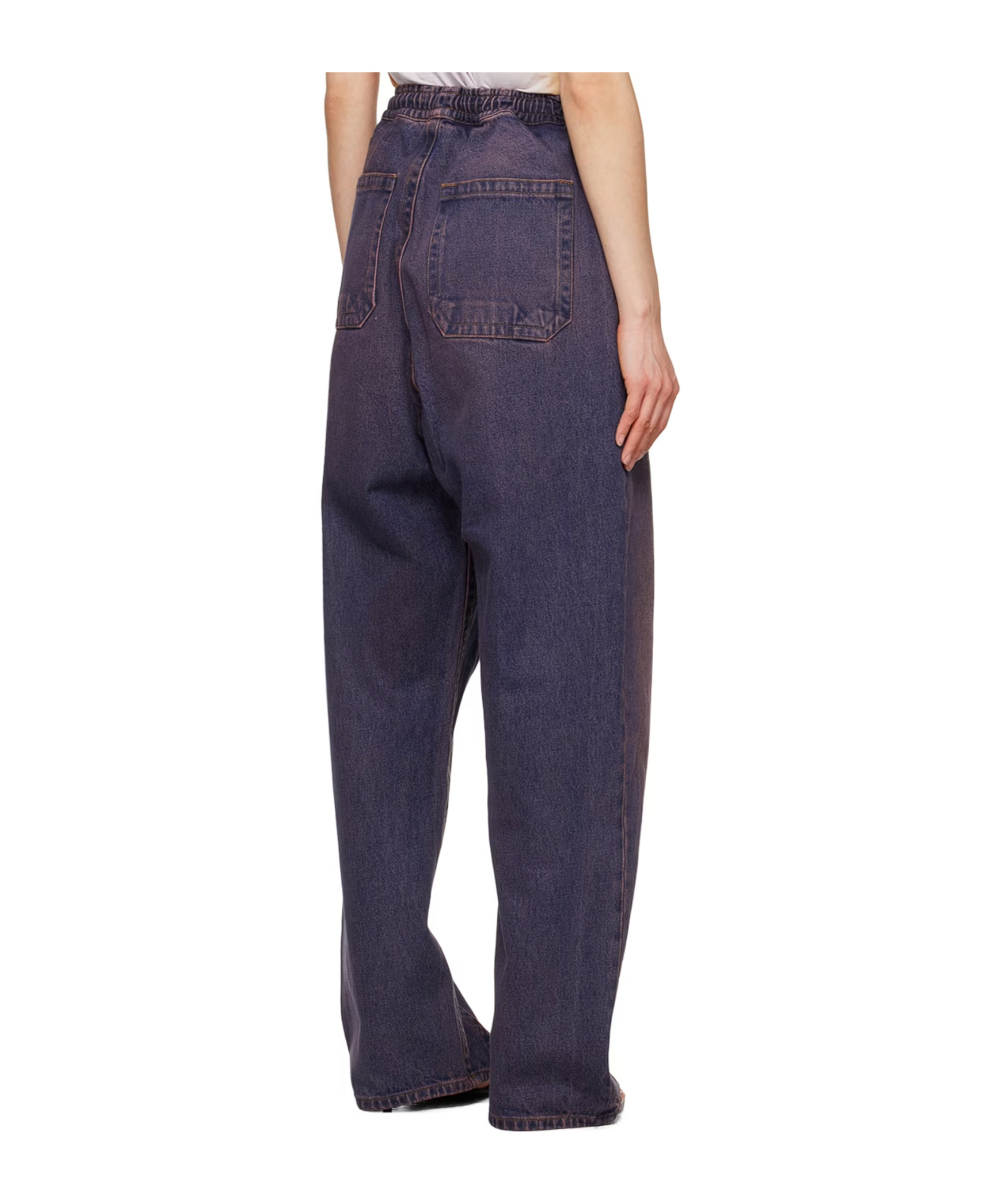 Y/project Logo Jeans In Black