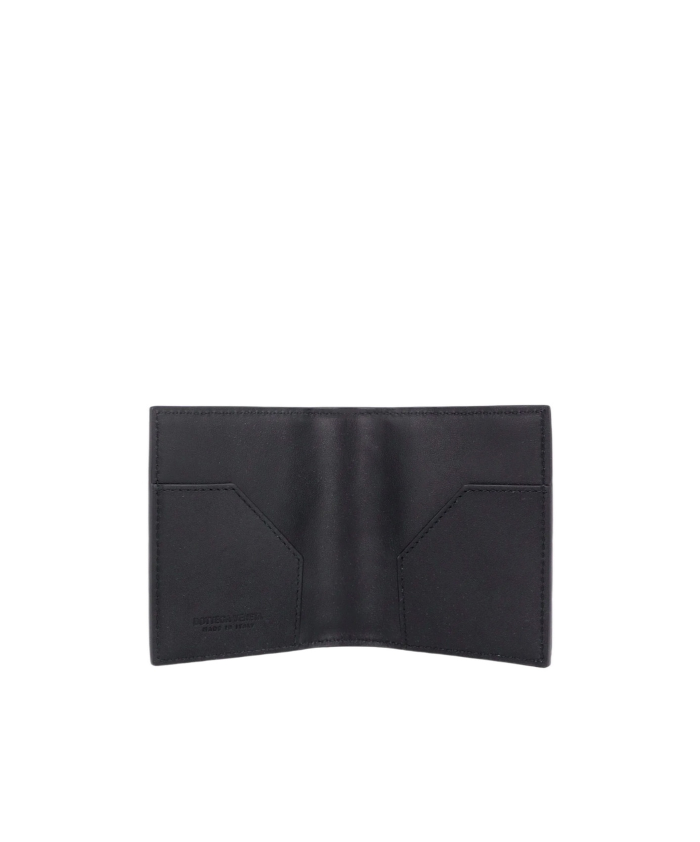Bottega Veneta Woven Card Bag In Black