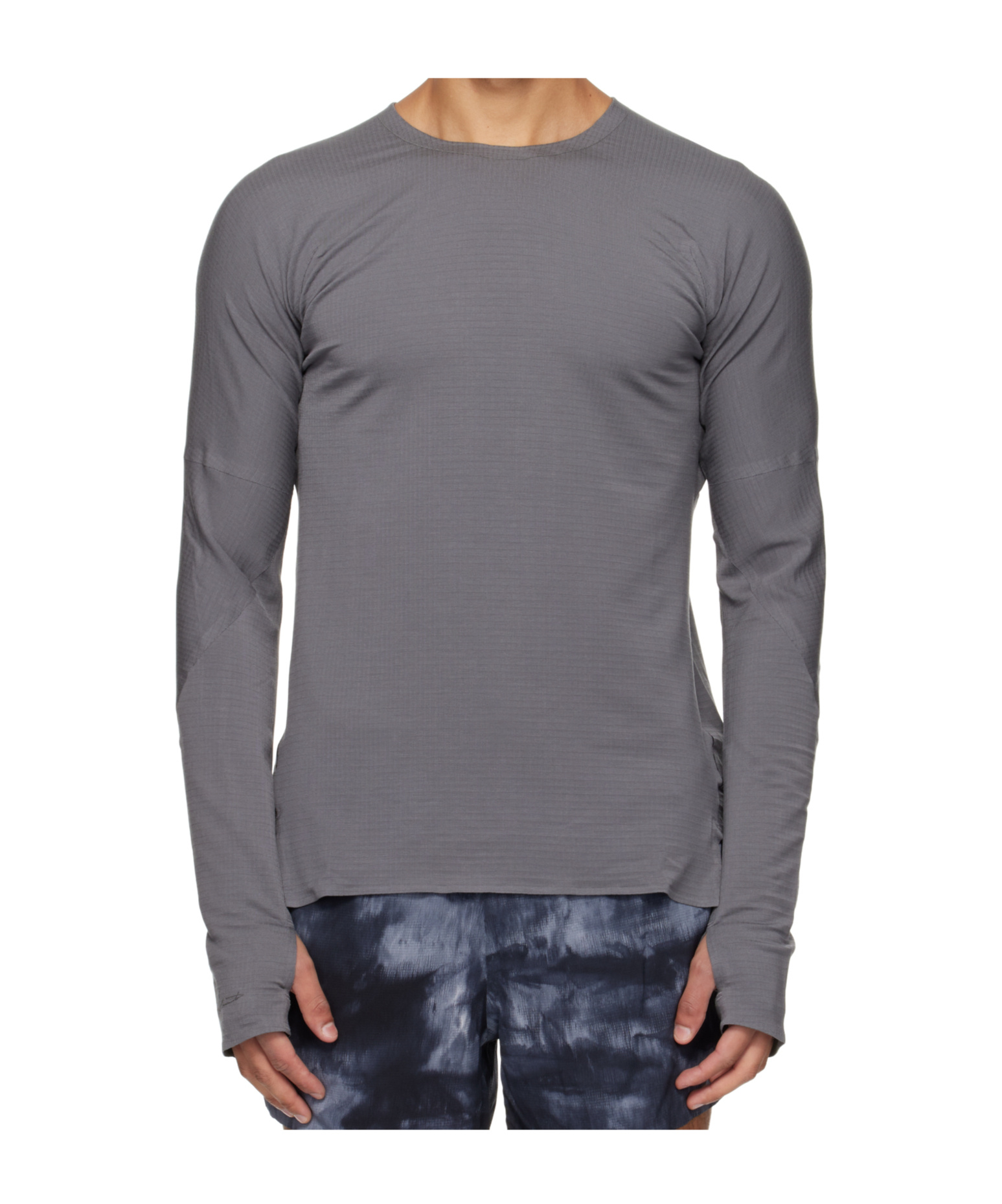 Y-3 Running Long-sleeved T-shirt In Gray