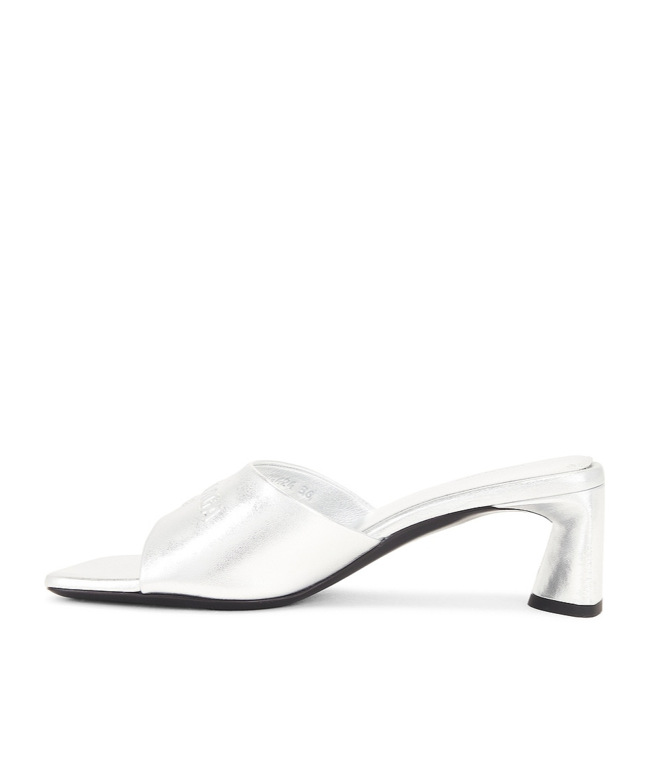 Balenciaga Wearing High-heeled Sandals In White