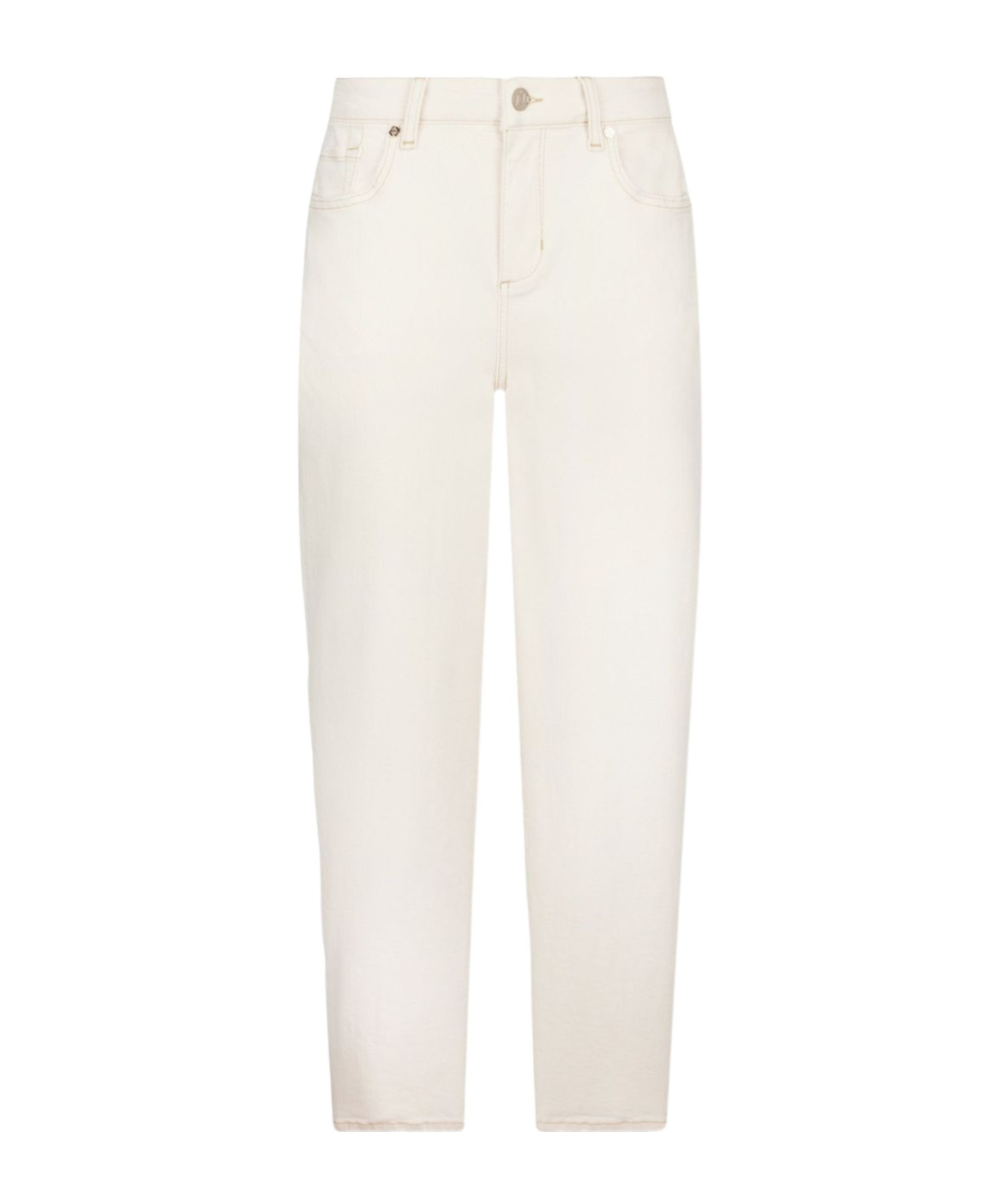 Liu •jo Denim Trousers With Belt Loops In White