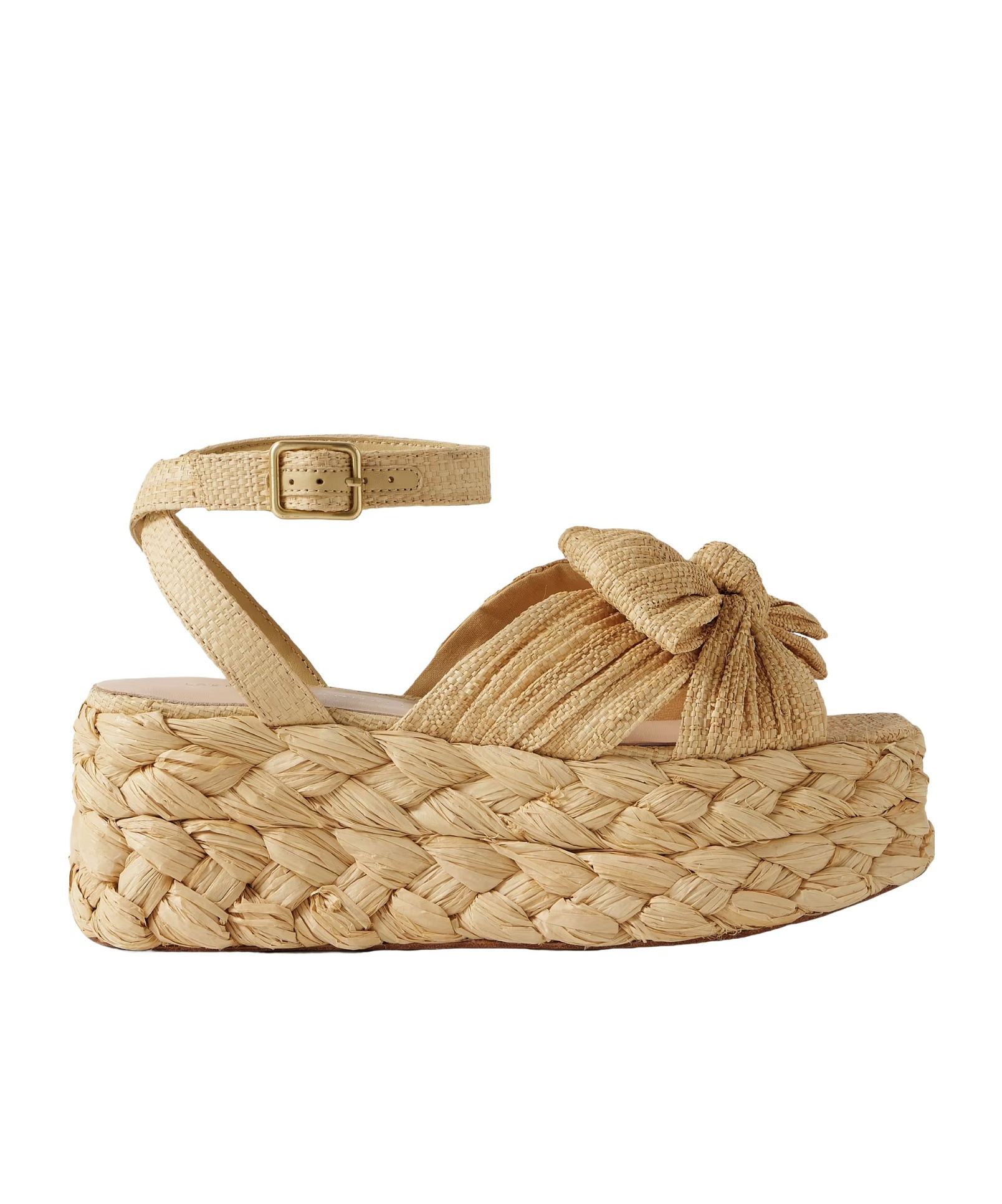 Loeffler Randall Raffia Platform Sandals In Nude