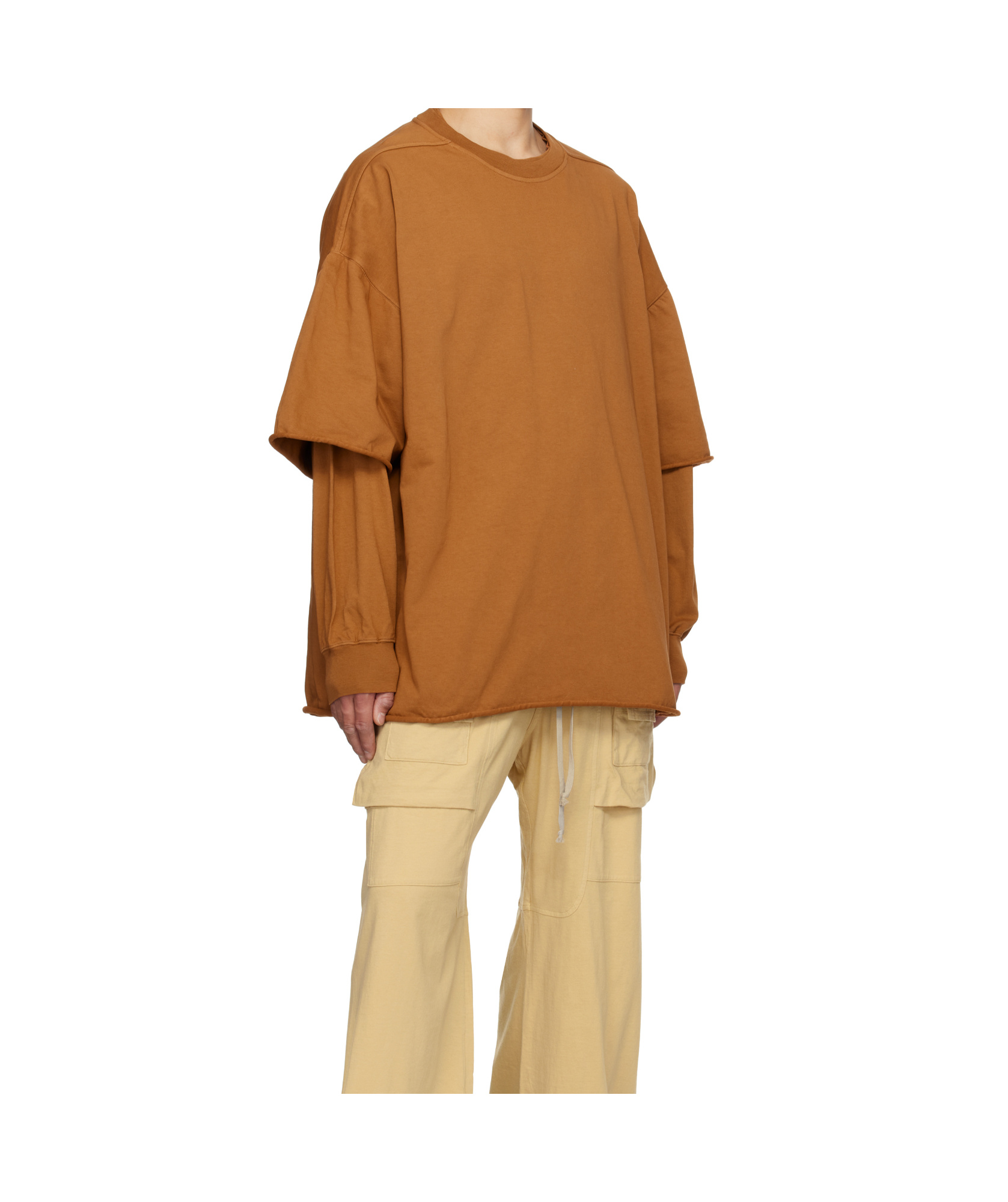 Shop Rick Owens Drkshdw Hollywood Tommy Hustler Sweat T-shirt In Brown