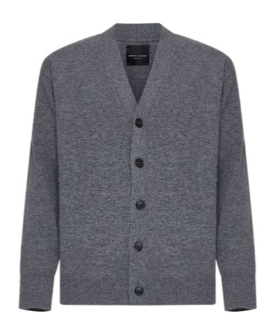 Roberto Collina Button-up Knit Cardigan In Gray