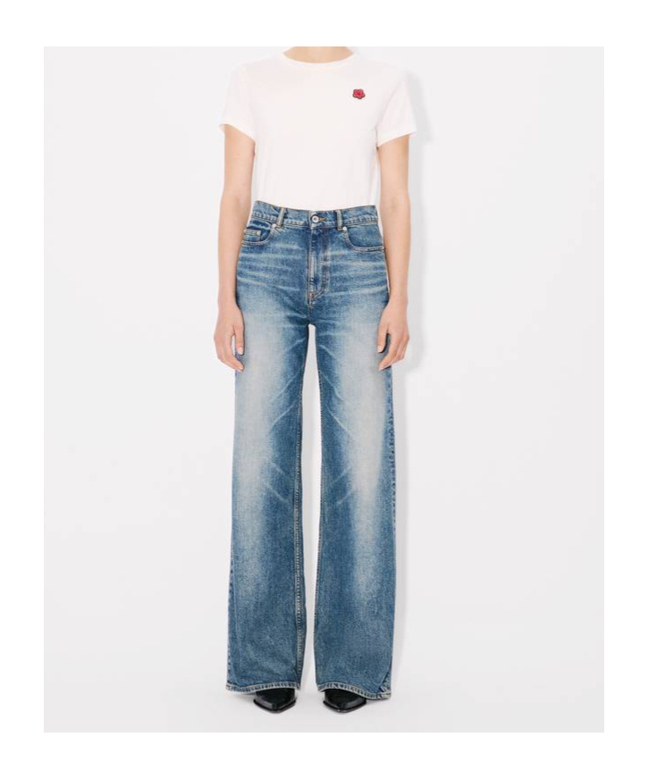Kenzo Belt-loop Jeans In Blue