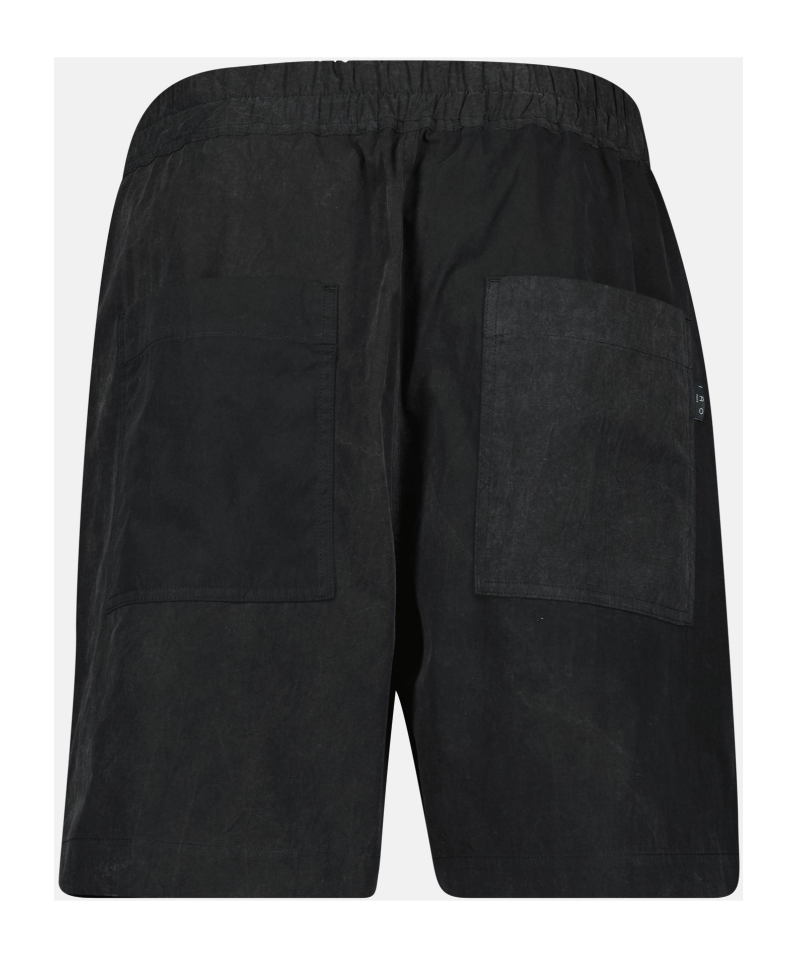 Iro Cotton Drawstring Elastic Waist Shorts In Black