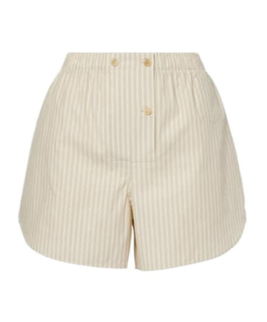 The Row Striped Shorts In Brown