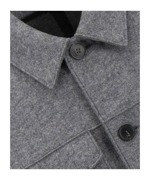 Harris Wharf London Western Jacket Pressed Wool In Gray