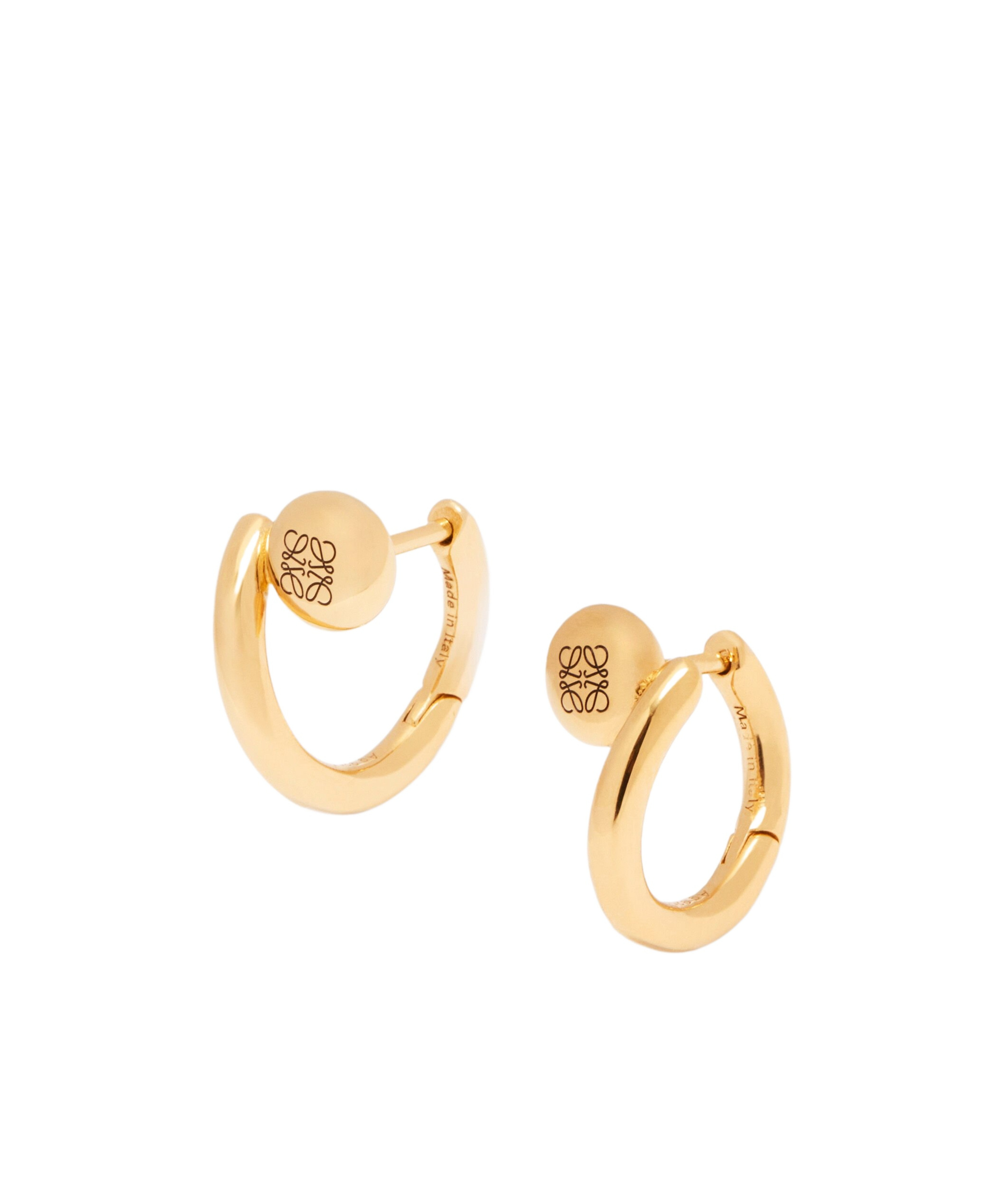 Loewe Mini Hoop Earrings In Yellow