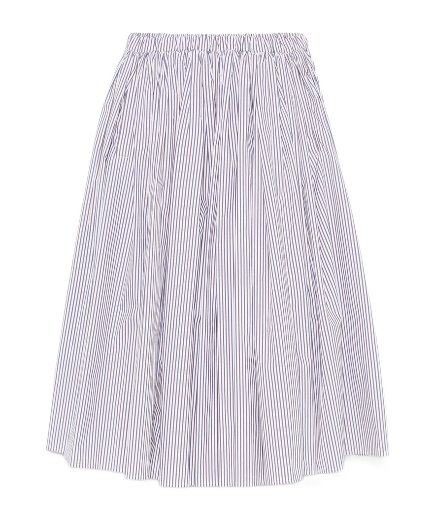 PRADA STRIPED POPLIN SKIRT 