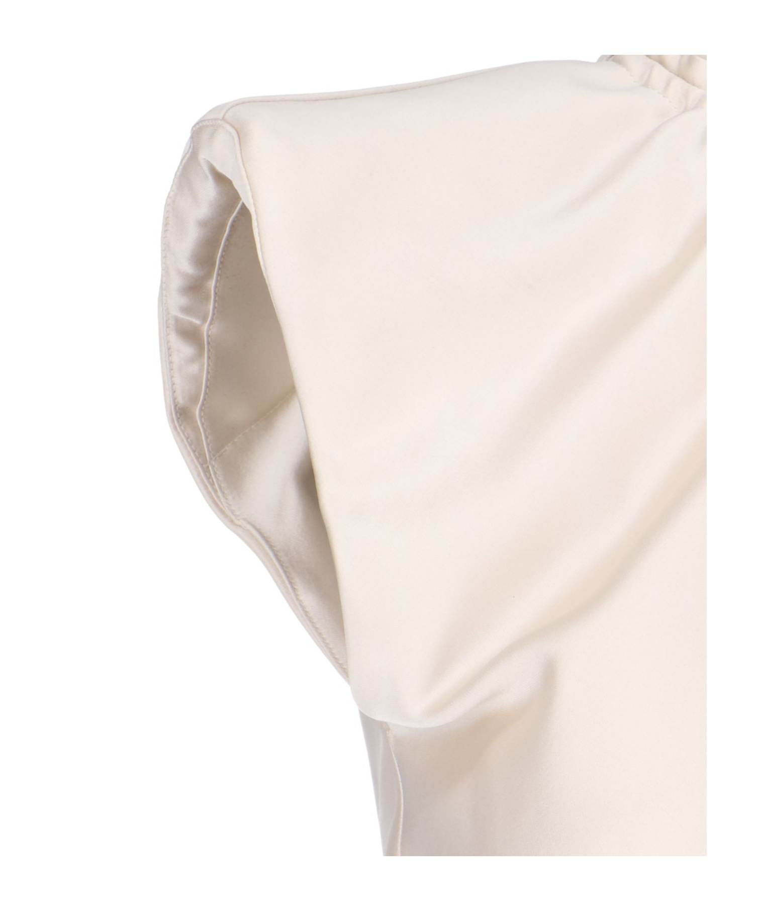 Shop Attico The Ruched Neck Drawstring Midi Dress In White