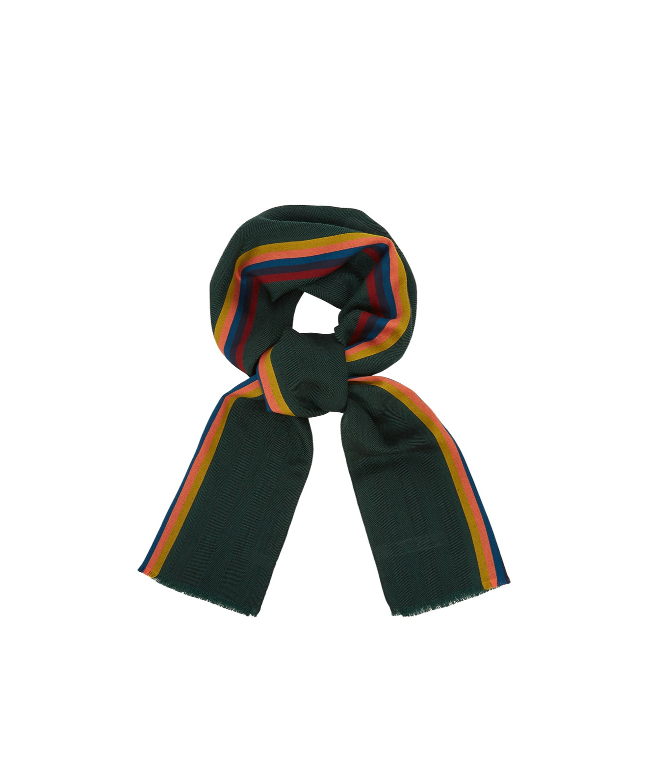 Paul Smith Fringed Scarf In Green