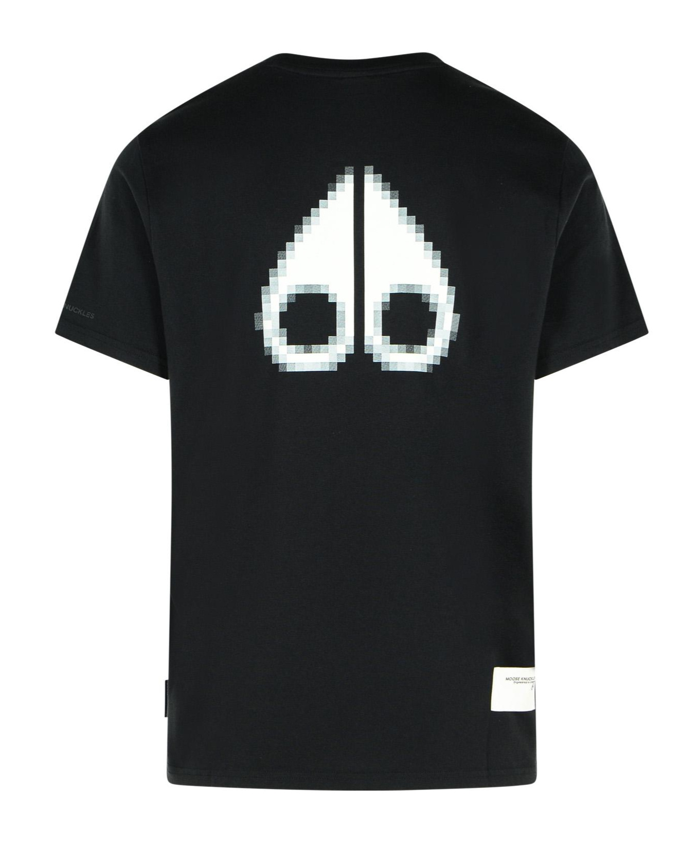 Moose Knuckles Cotton T-shirt Short Sleeves In Black