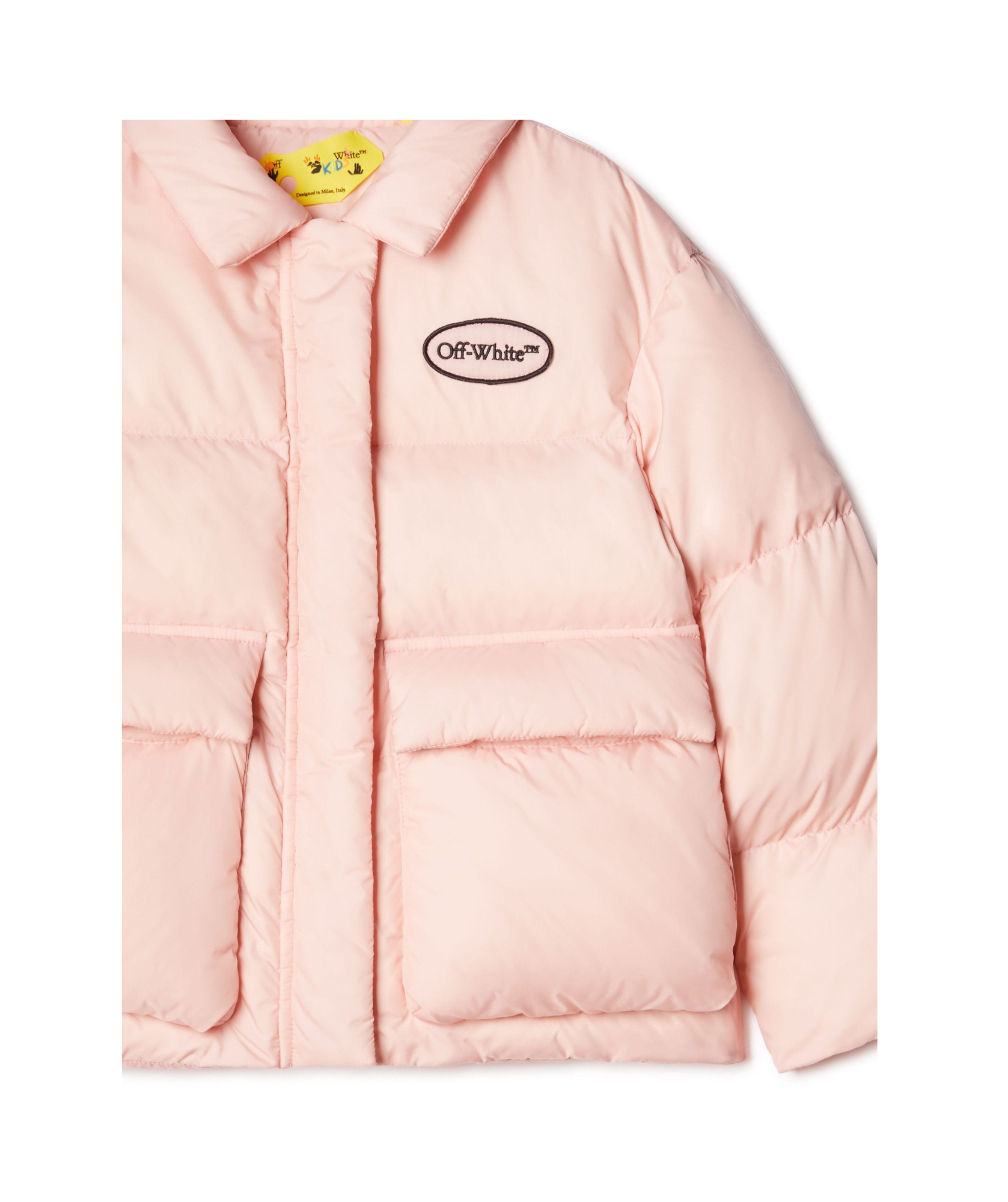 Off-white Arrows-motif Quilted Padded Jacket In Nude