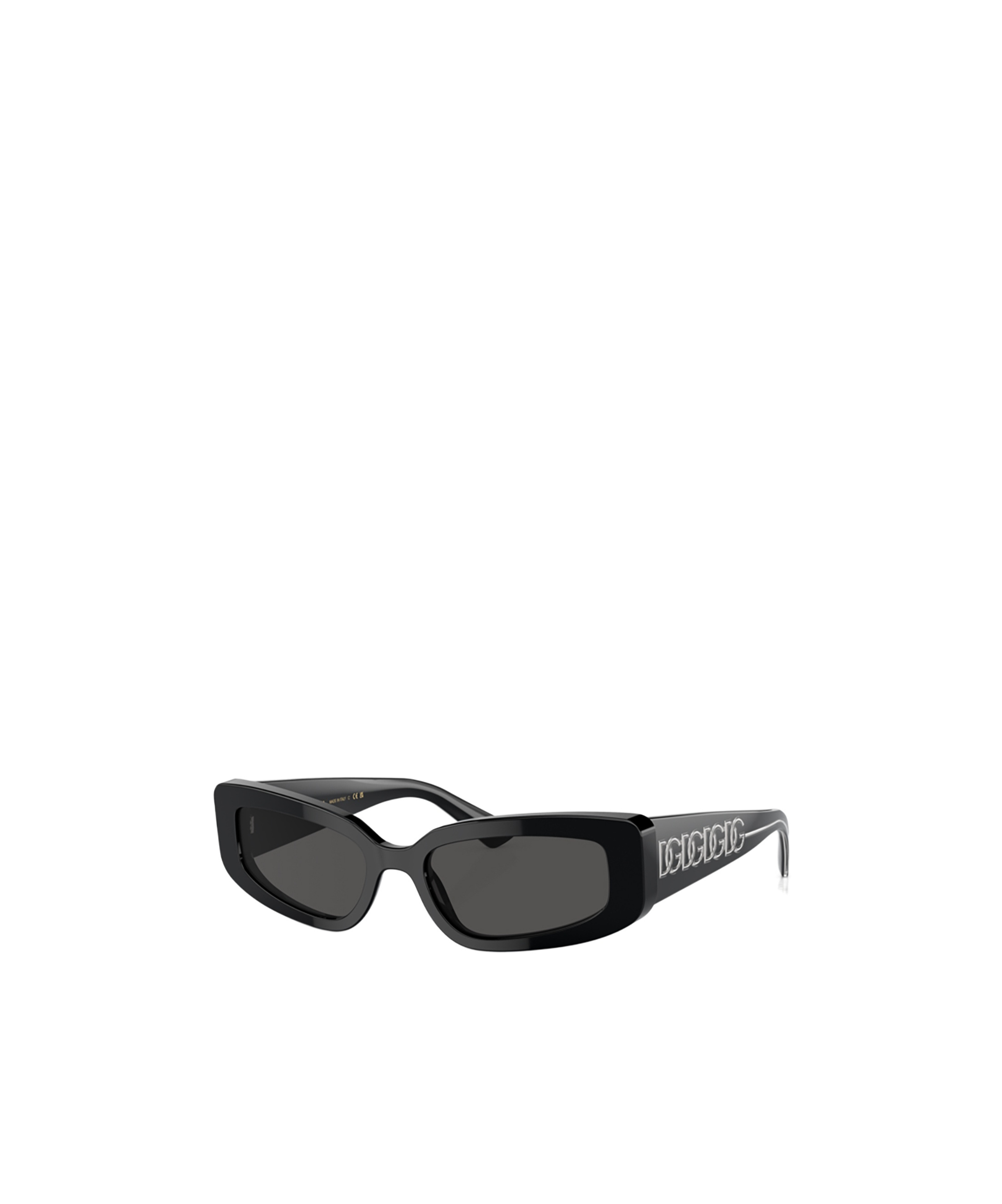 Dolce & Gabbana Dna Rectangle-frame Sunglasses In Black