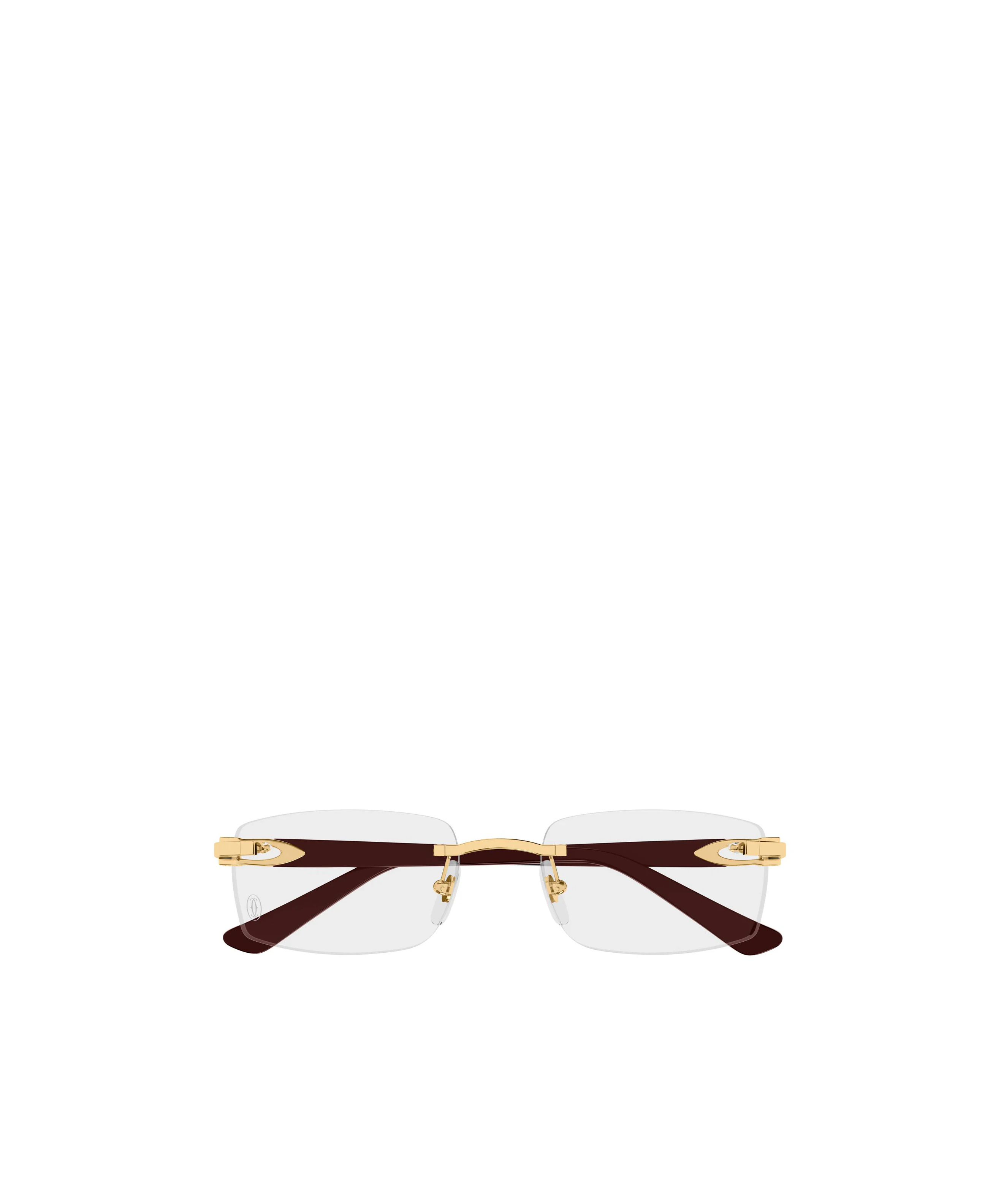 Cartier Rectangular Flat Mirror In Burgundy