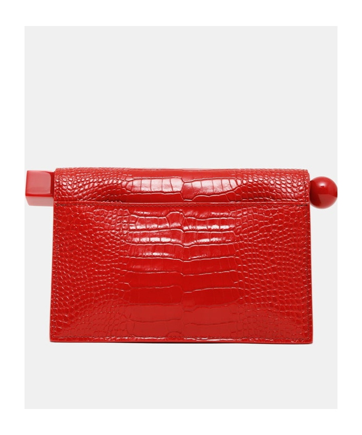 Jacquemus Logo Clutch In Red