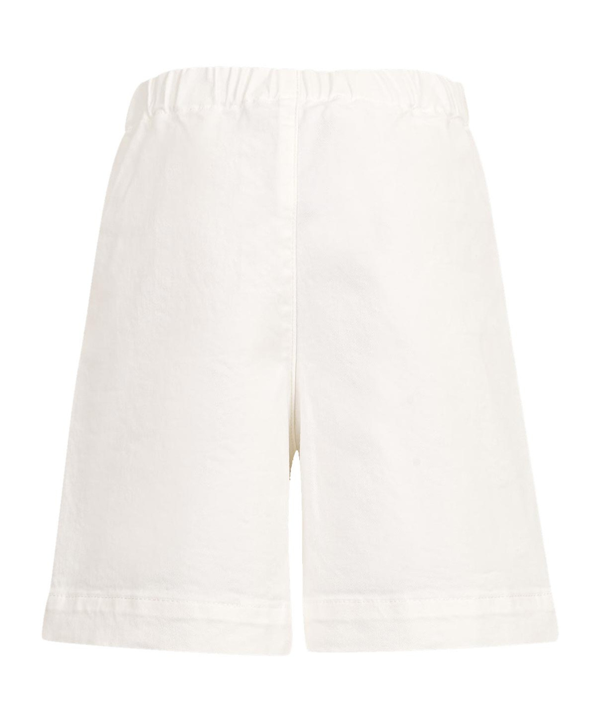 Douuod Elastic Waist Shorts In White