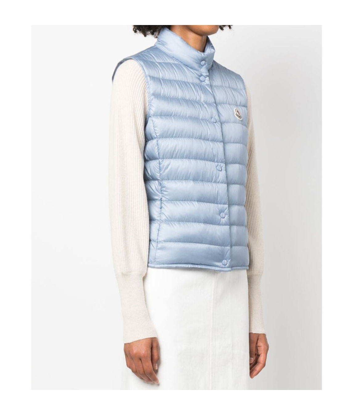 Moncler Liane Nylon Down Vest In Blue