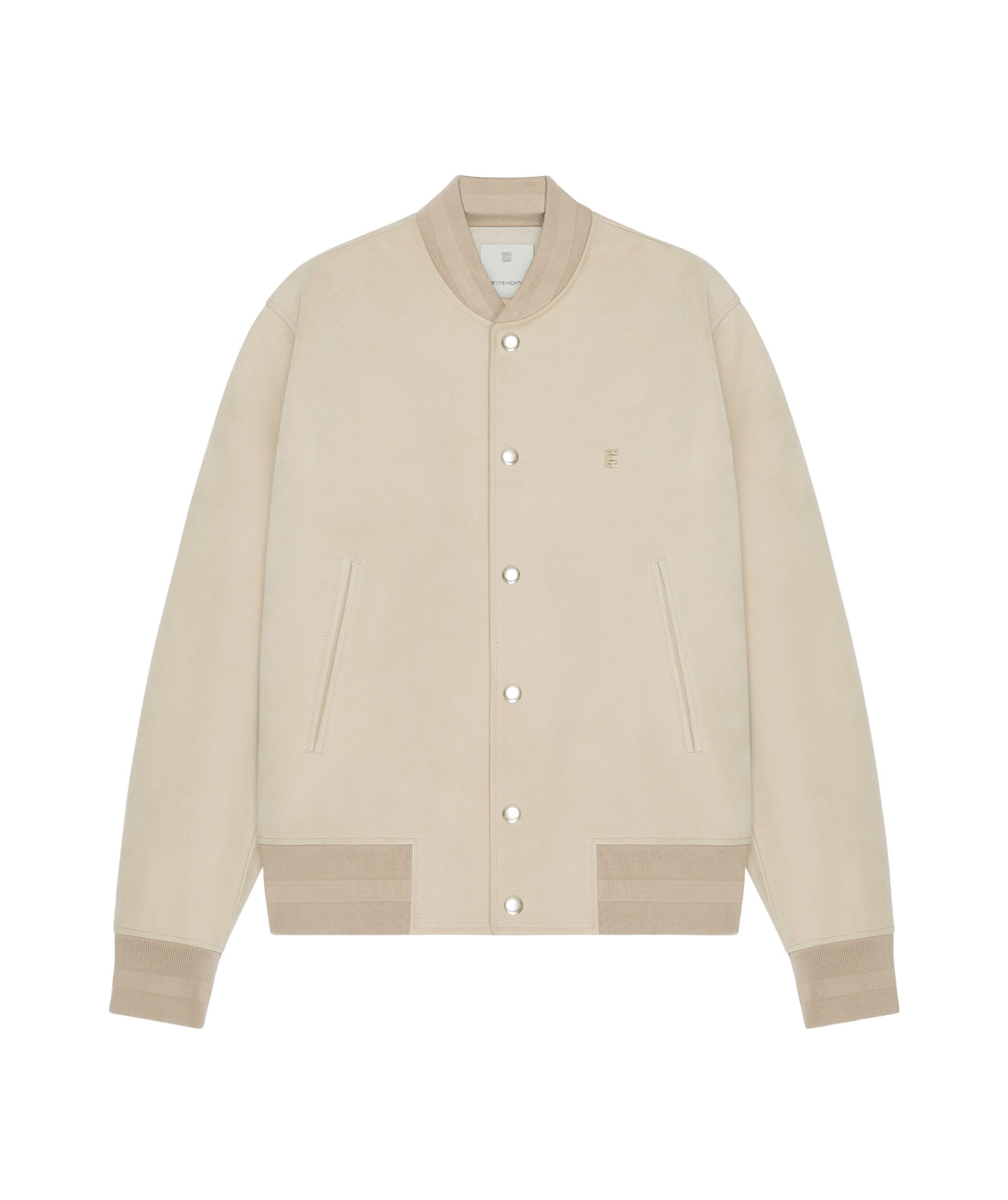Givenchy Leather Bomber Jacket In Nude