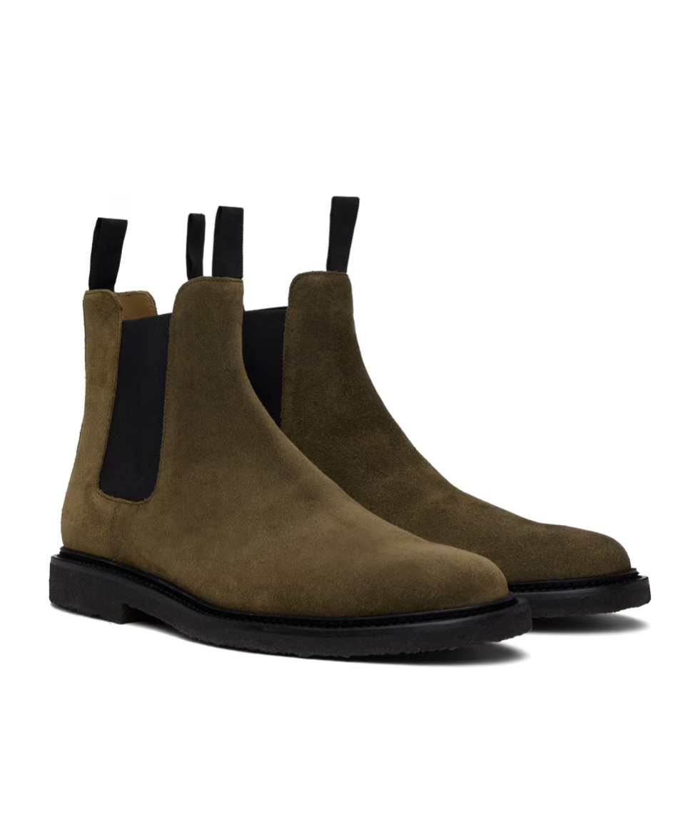 Common Projects Elastic Side Stitching Boots In Black