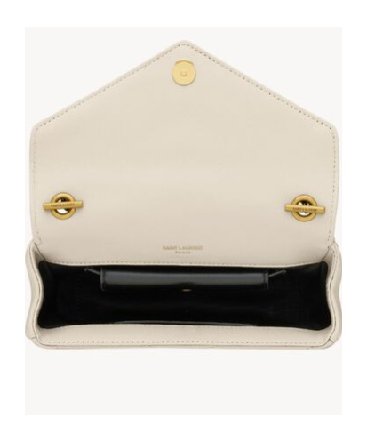 Saint Laurent Loulou Mini In Lambskin In Retro White