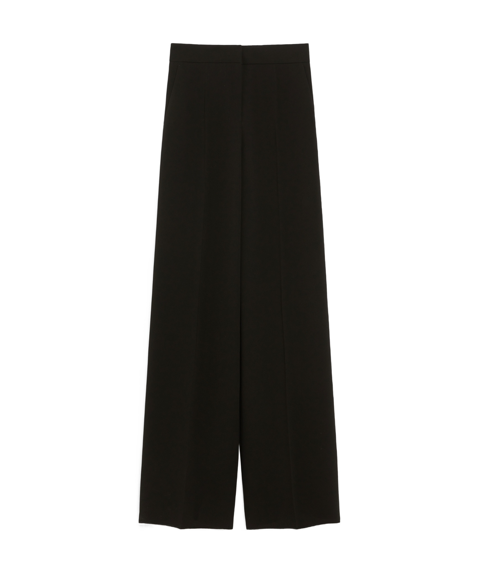 Max Mara Straight Cady Trousers In Black