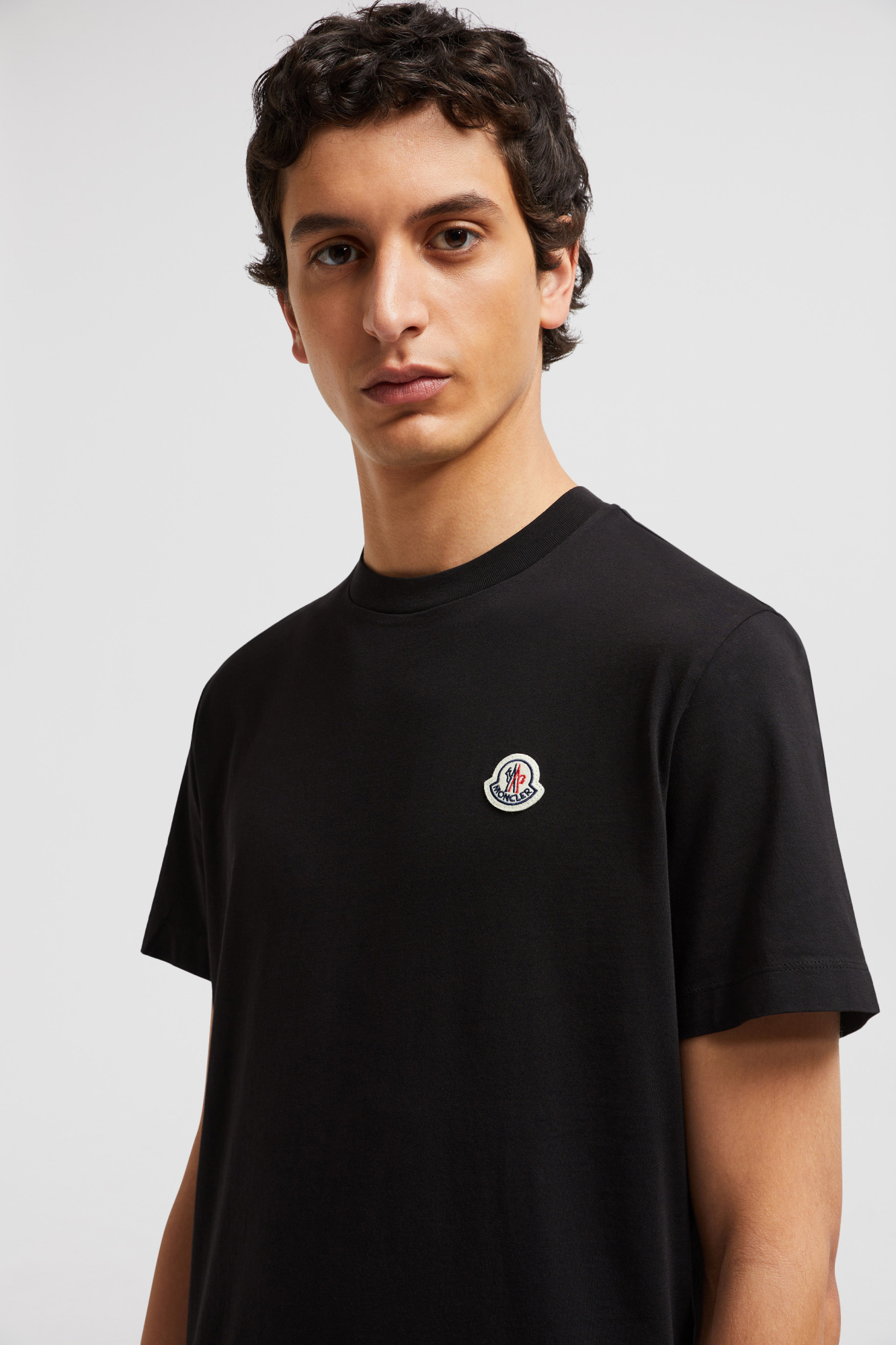 Moncler Crew Neck Short Sleeve T-shirt Three-pack In Black