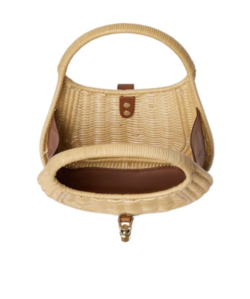 Gucci Jackie 1961 Wicker Medium Bag In Brown